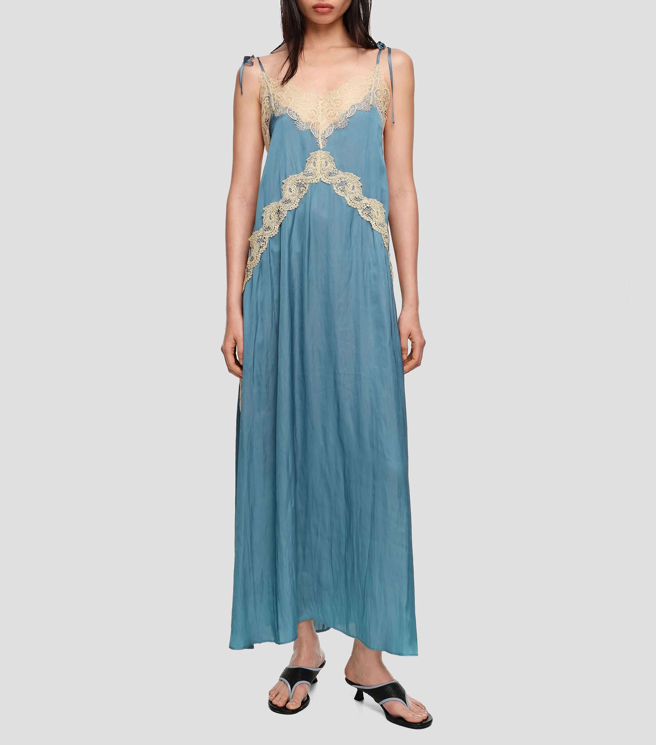 Vestido lencero fluido Mujer